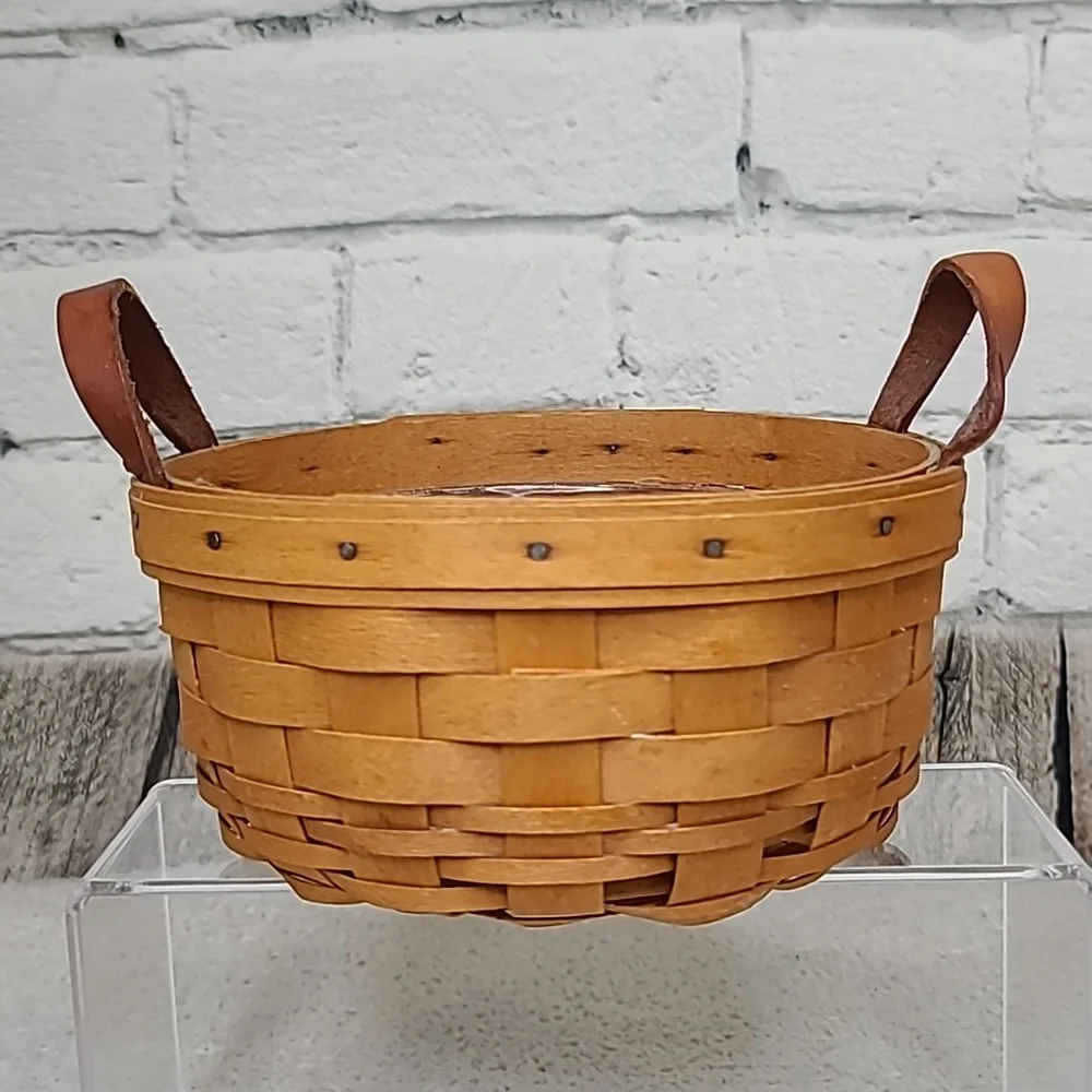 Longaberger Vintage 1999 Classic Button Basket 15407 with Divided 3-Way Insert